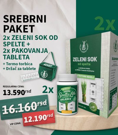 Srebrni paket zelenih sokova - Eliksir Vitalnosti