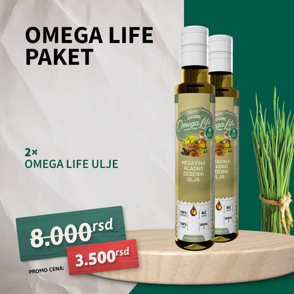 Omega Life paket ulje i zeleni sok - Eliksir Vitalnosti